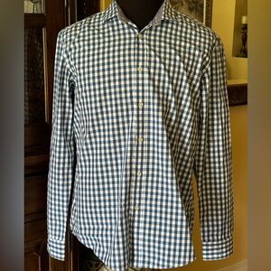Hugo Boss Slim Fit Check Button-Down Shirt Size XL